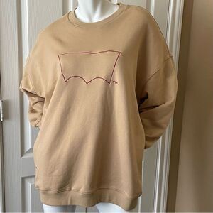 Levi’s Red Tab Tan Relaxed Fit Crew Neck Sweatshirt Women’s Sz XL-New